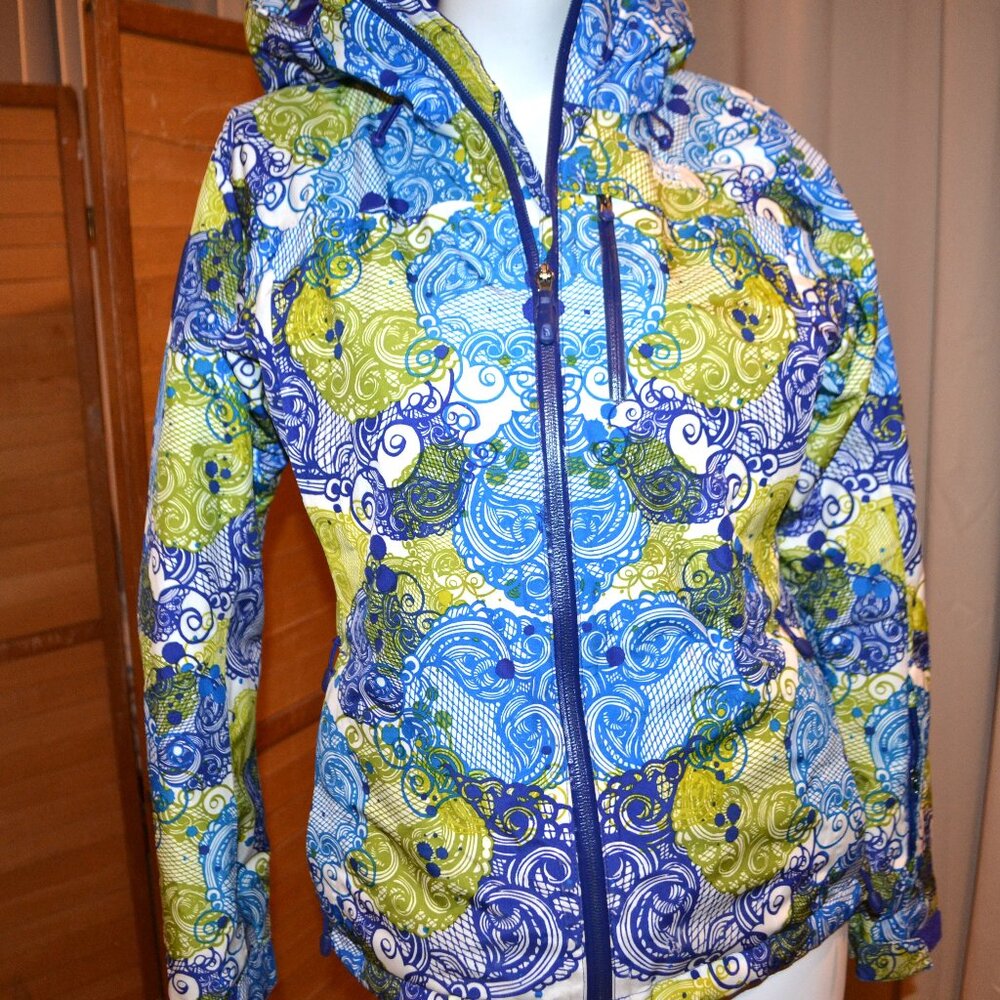 North Face Summit Ladies Coat Size XS/TP Womens Snowboard Purple Print